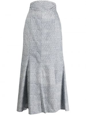 Bavlněné sukně s vysokým pasem na zip Mame Kurogouchi