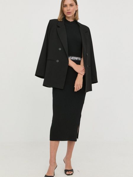Uska midi haljina Karl Lagerfeld crna