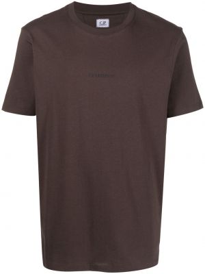 T-shirt con stampa C.p. Company marrone