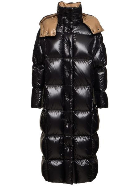 Lång jacka i nylon Moncler svart