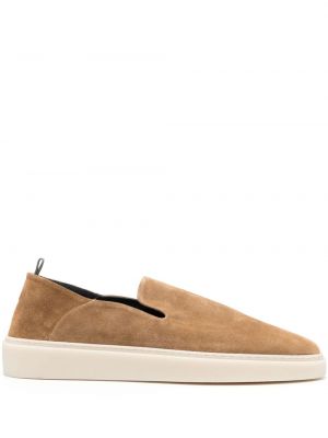 Loafers i mocka med slip-on Officine Creative brun