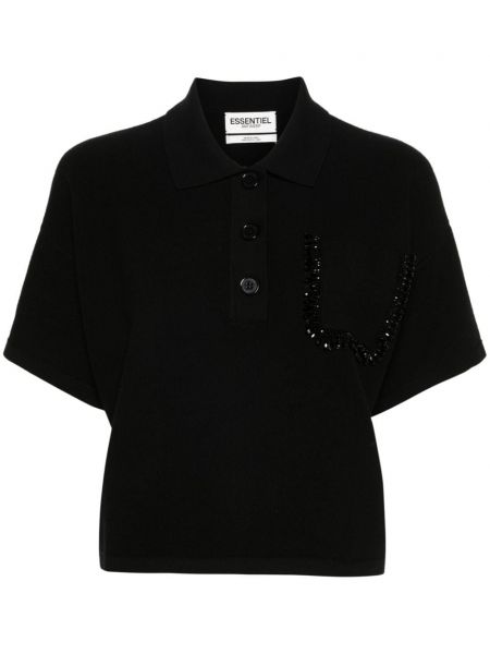 Polo marškinėliai Essentiel Antwerp juoda