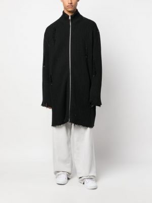 Distressed pullover mit reißverschluss Mm6 Maison Margiela schwarz