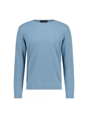Dzianinowy sweter Roberto Collina niebieski