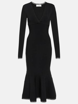 Μίντι φόρεμα Victoria Beckham μαύρο