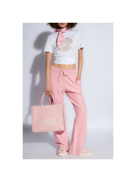 Pantalones de chándal de lana Versace rosa