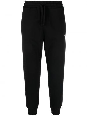 Spodnie sportowe bawełniane Les Hommes czarne