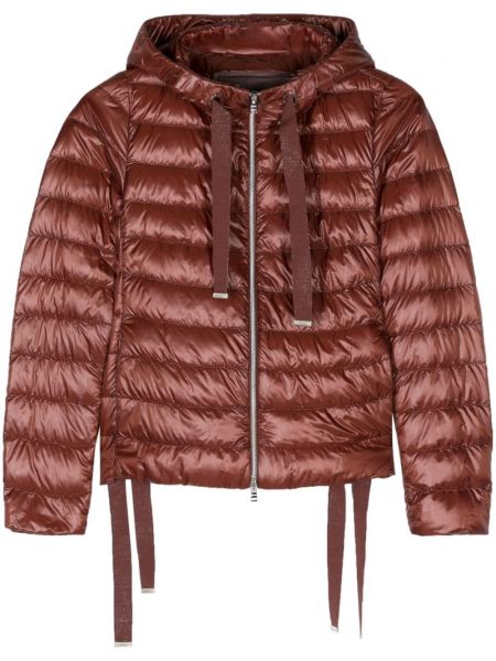 Pernata jakna s kapuljačom Herno smeđa