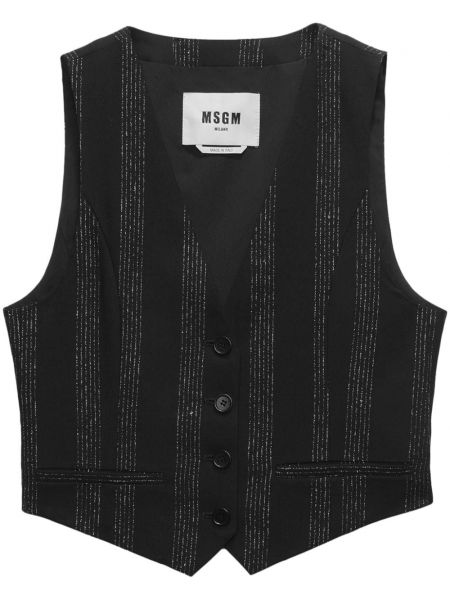 Stribet vest Msgm sort