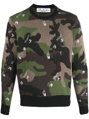 Pullover mit print mit camouflage-print Off-white
