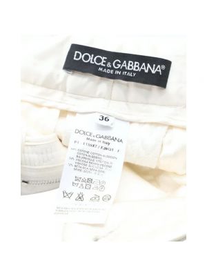 Pantalones de algodón Dolce & Gabbana Pre-owned blanco