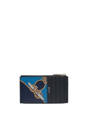Kožená peněženka s potiskem Bally modrá