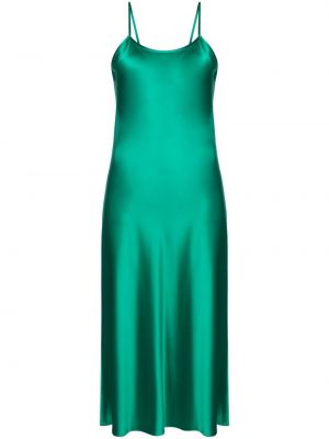 Šilkinis suknele kokteiline satininis Voz žalia