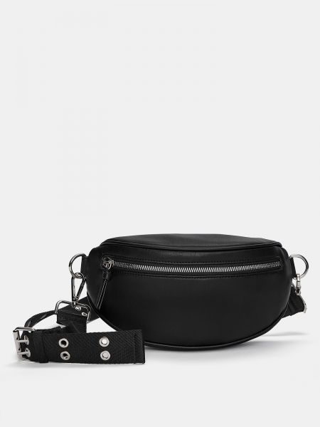 Чанта за носене на кръста Pull&bear черно