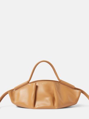 Δερμάτινη τσάντα shopper Loewe μπεζ