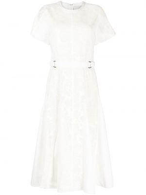 Βαμβακερή μίντι φόρεμα με δαντέλα 3.1 Phillip Lim λευκό