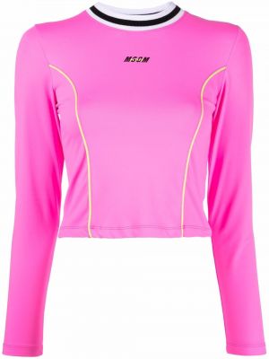 Trykt t-skjorte Msgm rosa