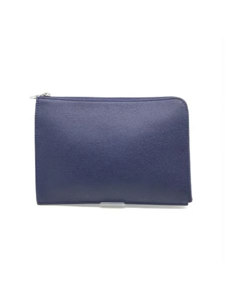 Retro leder clutch mit taschen Louis Vuitton Vintage blau
