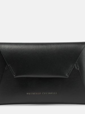 Semišová crossbody kabelka Brunello Cucinelli hnedá