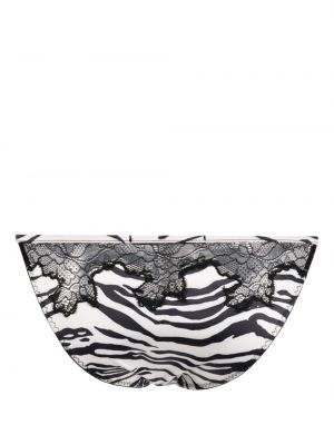 Satin unterhose mit print mit zebra-muster Stella Mccartney