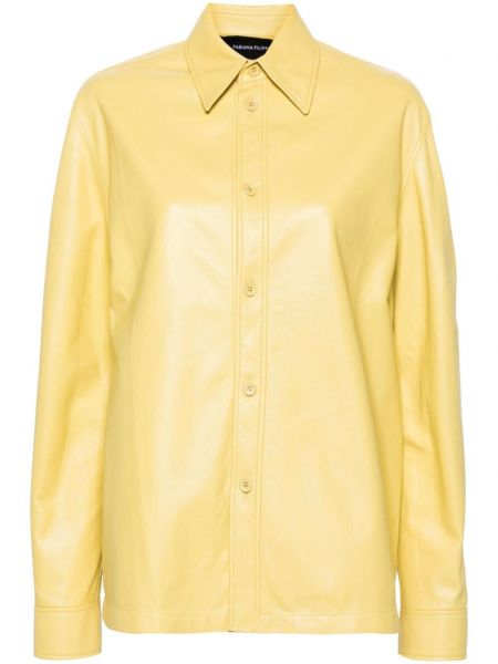 Δερμάτινο πουκάμισο Fabiana Filippi κίτρινο
