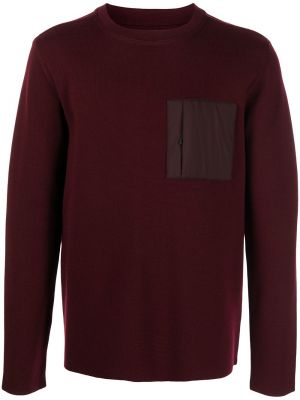 Пуловер с джобове Aztech Mountain червено