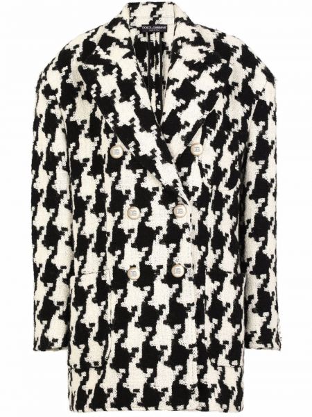 Μάλλινο παλτό houndstooth Dolce & Gabbana