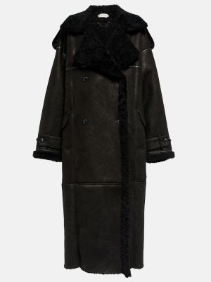 Велурено палто The Mannei черно