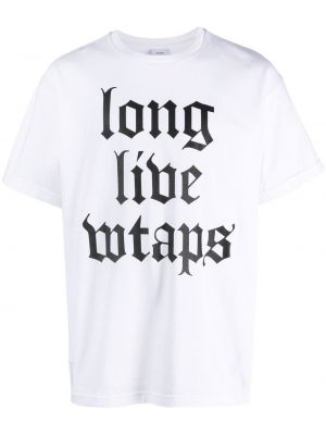 T-shirt con stampa Wtaps bianco
