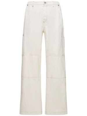 Pantalones cargo de algodón Mm6 Maison Margiela blanco