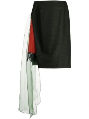Vunena suknja pencil s draperijom Kolor