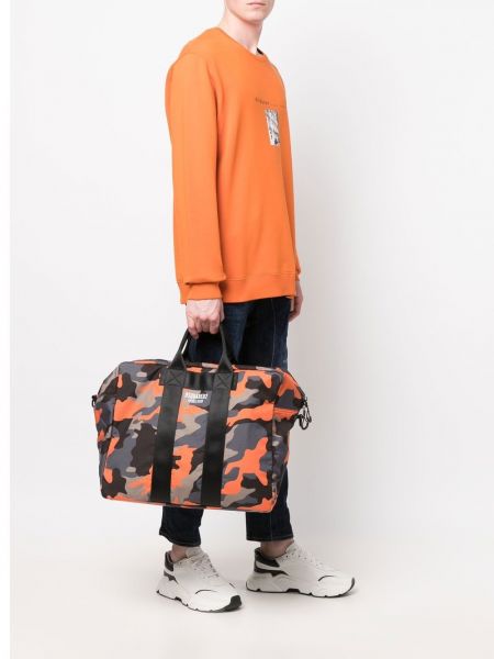 Maskáčová taška s potiskem Dsquared2 oranžová