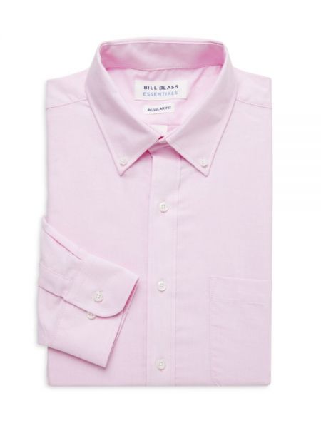 Оксфордская рубашка стандартного кроя Essentials Bill Blass розовый