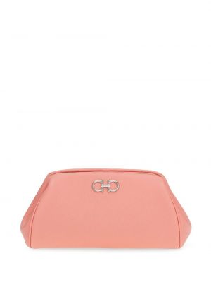 Leder clutch Ferragamo pink