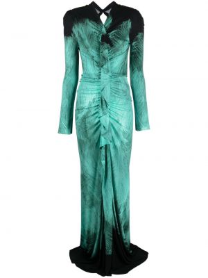 Sukienka wieczorowa z nadrukiem w abstrakcyjne wzory Victoria Beckham