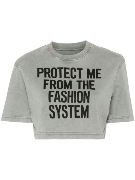 T-shirt à imprimé Moschino gris