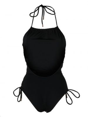 Mežģīņu bikini ar šņorēm Saint Laurent melns