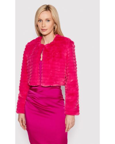 Palton de blană Rinascimento roz