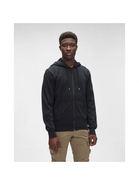 Fleece hoodie mit reißverschluss C.p. Company schwarz
