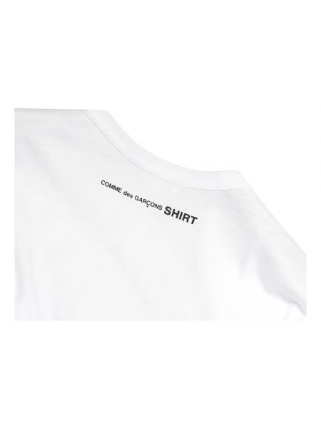 Camiseta de manga larga de algodón Comme Des Garçons blanco