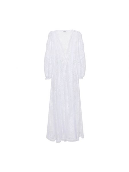 Sukienka długa z dekoltem w serek Charo Ruiz Ibiza biała