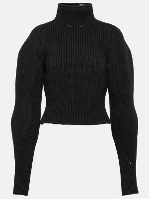 Vilnas džemperis ar augstu apkakli Alaã¯a melns
