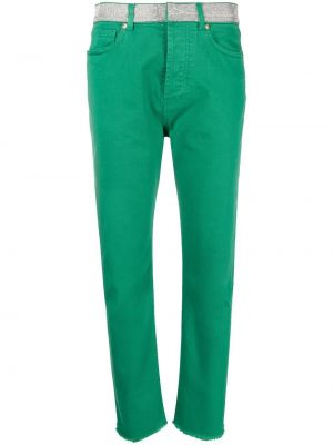 Zelené straight fit džíny Alexandre Vauthier