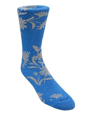 Классические носки в цветочек с принтом Duchamp London синие
