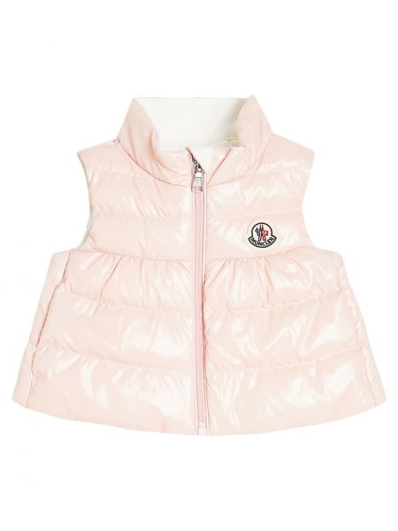 Väst i dun för tjejer Moncler Enfant rosa