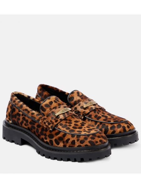 Leopardmønstret loafers med print Isabel Marant