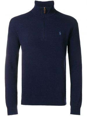 Jersey con cremallera con cremallera de tela jersey Polo Ralph Lauren azul