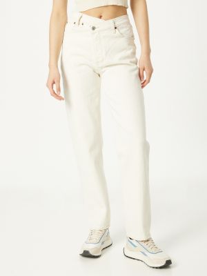 Straight leg jeans Abercrombie & Fitch bianco