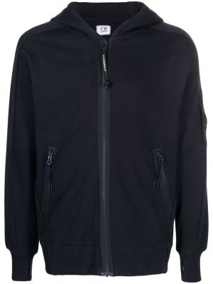 Jersey hoodie mit reißverschluss C.p. Company blau