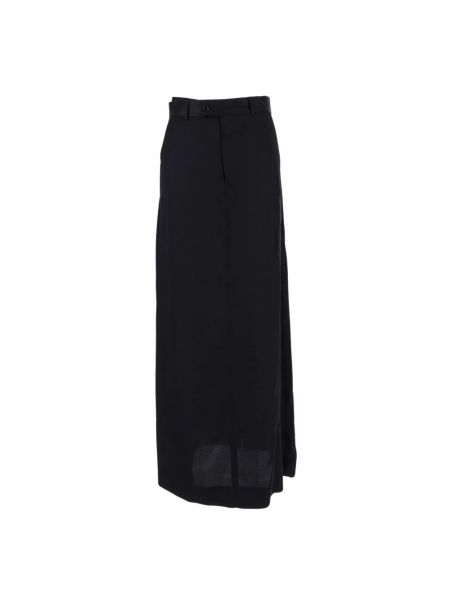 Długa spódnica z wiskozy elegancka Mm6 Maison Margiela czarna